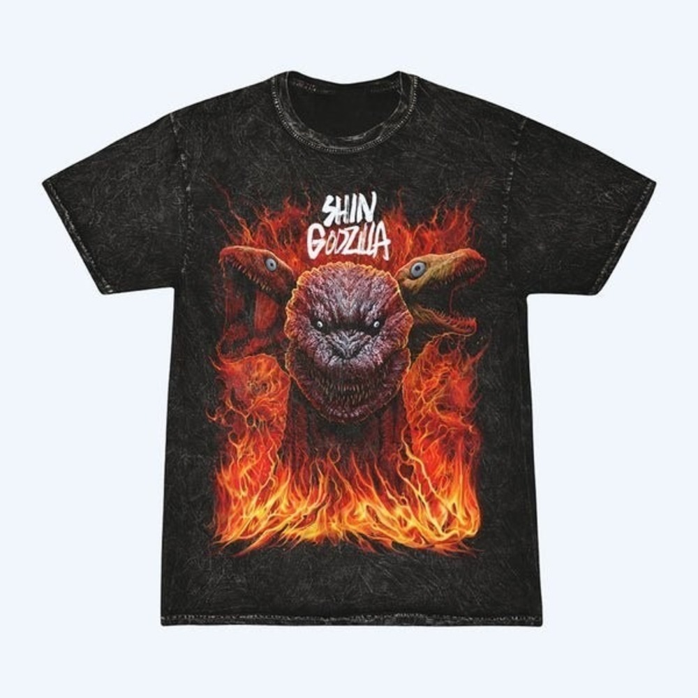 Cavity Colors Shin Godzilla: A City Doomed Black Tie-Dye T-Shirt, 2XL